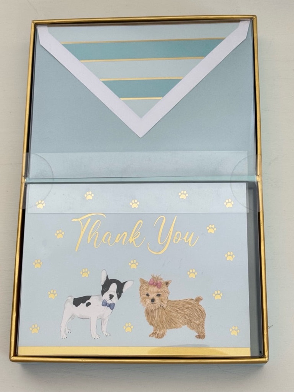 Lady Jayne Boston Terrier & Yorkie Thank You Card Set